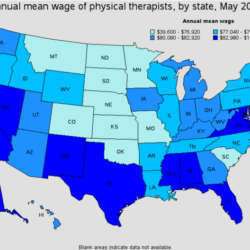 How much does a physical therapist make in virginia